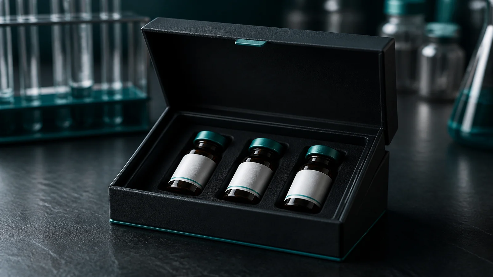 Live Alpha Fulfillment lyophilized research vials and sealed packaging